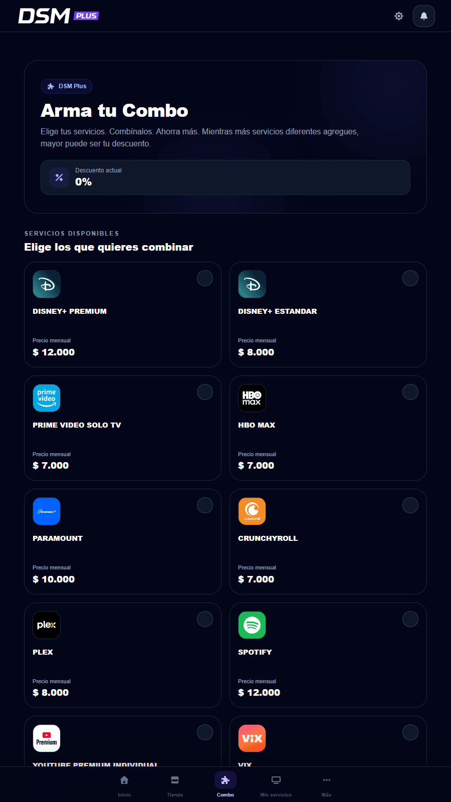 DSM Plus en móvil